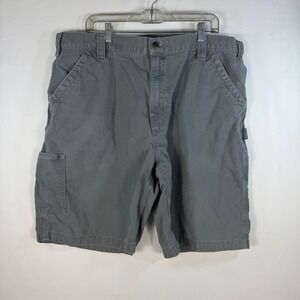 Carhartt Mens B147 FAT Canvas Carpenter Work Shorts Gray Size 40 Original Fit